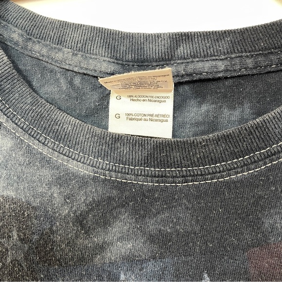 The Mountain USMC Bulldog Mascot Patriotic Tie Dye Short Sleeve Shirt Large - Picture 5 of 6